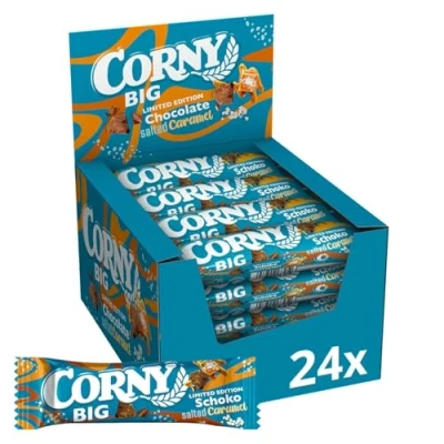Abbildung von Müsliriegel Corny BIG Schoko Salted Caramel, mit Schokolade und gesalzenem Karamell, Großpackung 24x40g