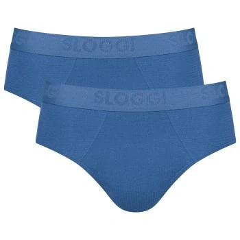 Abbildung von Sloggi 2P Men FREE Evolve Brief Blau Ökologische Baumwolle Small Herren
