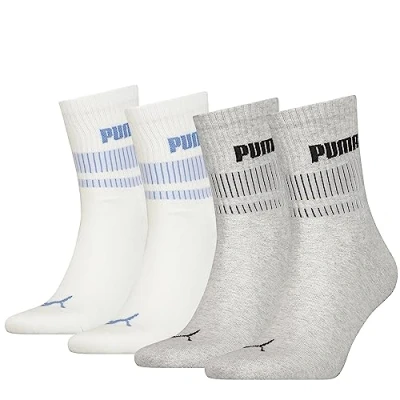 Abbildung von Puma Unisex Short Sock, Grey/White, 43/46 (4er Pack)