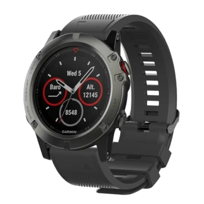 Abbildung von INF Armband Kompatibel mit Garmin Fenix 5 Plus/Fenix 5/Forerunner 935/Fenix 6/Fenix 3/Fenix 5X/Fenix 6X, Uhrenarmband 26 mm, Sportarmband aus Silikon