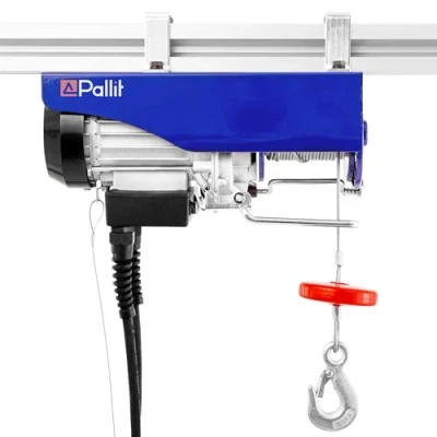 Abbildung von Pallit HOIST Seilwinde elektrisch 230v Tragkraft 50 kg 100 (Einzel /Doppelhaken) Elektrische inkl. Kabelfernbedieung mit 1,6 m Kabellänge Seilzug