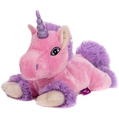 Abbildung von Habibi Plush Wärmekissen Wärmestofftier Einhorn rosa m. Glitzerhorn, herausnehmbare Kissen