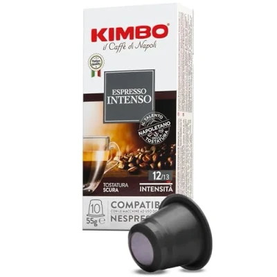 Abbildung von Kimbo Intenso Kaffeekapseln, kompatibel mit Nespresso, 10 Packungen Kapseln (insgesamt 100 Kapseln)