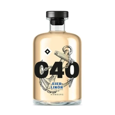 Abbildung von 040 Eierlikör verfeinert mit / Rum 500ml Einzelflasche 20% Vol. Geschenkidee für echte HSV Fans &amp; Hamburger