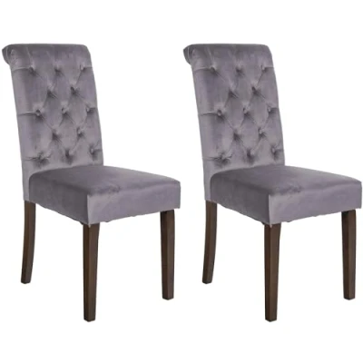 Abbildung von CLP Esszimmerstuhl LISBURN (2er Set), mit Lehne im Chesterfield Design