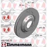 Abbildung von ZIMMERMANN FORMULA Z COAT 460.1585.75 Bremsscheibe 390 38 7/5 5 130 Belüftet, geschlitzt, Verbundbremsscheibe beschichtet legiert/hochgekohlt