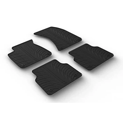 Abbildung von Gledring 0710 Fußmattensatz Gummi vorne und hinten 4 schwarz 750mm 550mm AUDI: A8 D4