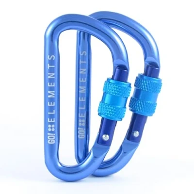 Abbildung von GO!elements Karabiner Micro 6, (2Stück), Schlüsselanhänger Mini Karabinerhaken klein mit Schraubverschluss