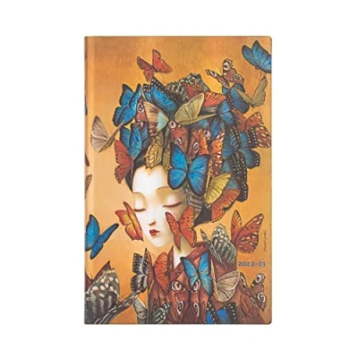 Abbildung von Paperblanks 18 Monate Softcover Flexi Diaries 2022 2023 Madame Butterfly Vertikal Maxi (135 x 210 mm)