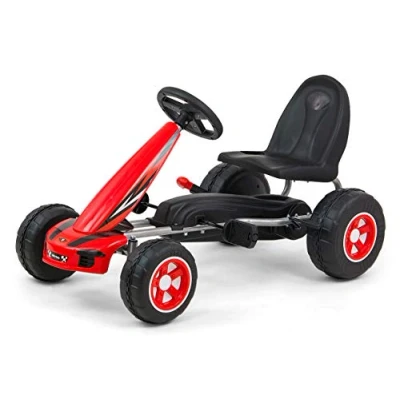 Abbildung von Milly Mally Viper Pedal Gokart Auto Tretauto Kinderfahrzeug mit Handbremse für Kinder ab 3 Jahren Rot