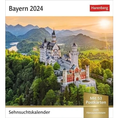 Abbildung von Bayern Sehnsuchtskalender 2024. Eine Rundreise durch bayrische Idylle. 53 Postkarten in einem Foto Kalender zum Aufstellen oder Aufhängen. ... (Sehnsuchtskalender von Harenberg)