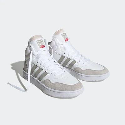 Abbildung von adidas Originals Hoops 3.0 MID Sneaker high, Herren, Größe: 41, Weiß Leder/synthetik