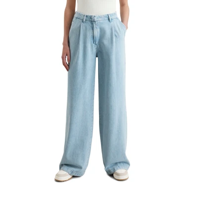 Abbildung von Marc O&#039;Polo Denim Trousers Pleated WIDE LEG Curated BY LENA Jeans Relaxed Fit, Damen, Größe: 28x30, Light blue