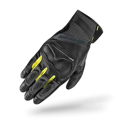 Abbildung von SHIMA Hero GLV Motorrad Handschuhe Damen Leder Kurze Sommer Motorradhandschuhe Schutz Touchscreen Stadt Lederhandschuhe Motorcycle Belüftet Verstärkt Perforiertes Leicht (Damen, Fluo, XS)