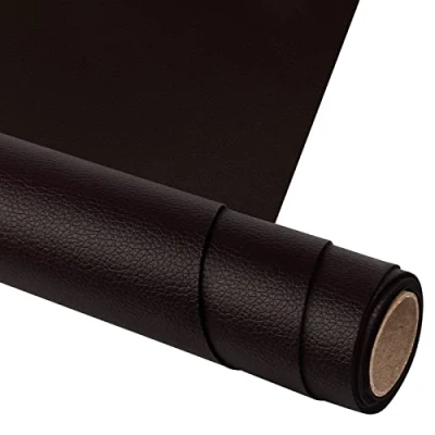 Abbildung von Leder Patch Selbstklebend 150 X 40 cm, Reparatur PU Lederreparaturband für Sofas, Handtaschen, Jacken, Autositze, Möbel und Renovierung, Dunkelbraun