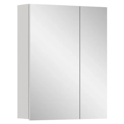 Abbildung von xonox.home Badezimmer Vira X2LA9772 Spiegelschrank in weiß Melamin ca. 60x77x18 cm mit großer Spiegelfläche