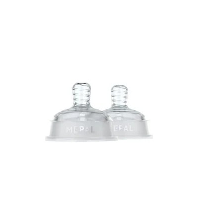Abbildung von Mepal Flaschensauger Set Medium Mio 2 teilig Anti Kolik Spiralförmiges Design verhindert Verstopfungen Medizinisches Silikon Helder