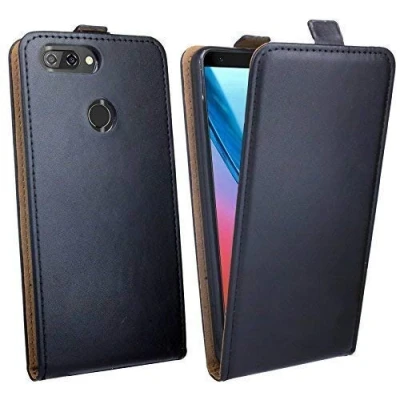 Abbildung von cofi1453 Klapptasche Schutztasche Schutzhülle kompatibel mit ZTE Blade V9 Flip Tasche Hülle Zubehör Etui in Schwarz