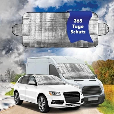 Abbildung von Walser Frontscheibe Abdeckung Auto L, Frostschutz Frontscheibe, Scheiben Winter, Autoabdeckung Frontscheibenabdeckung Scheibenabdeckung Winter 230x110 cm
