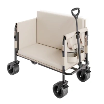 Abbildung von VEVOR Bollerwagen faltbar Handwagen Transportwagen Strandwagen 970x580x670mm