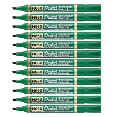 Abbildung von Pentel N860 Permanent Marker, grün, 12 Stück
