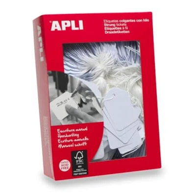 Abbildung von APLI 385 weiße Hängeetiketten 11 x 29 mm 1.000 u.