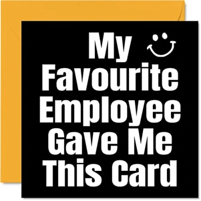 Abbildung von Lustige Geburtstagskarten für Manager Boss Mein Lieblingsmitarbeiter Witz Happy Karte Chef vom Kollegen, Banterabschiedsgeschenke, 145 mm x Humor Freundschaft Grußkarten Geschenk