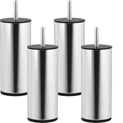 Abbildung von SO TECH® Möbelfuß 4er Set Möbelfüße UNIFORM Ø 50 / H 120 mm Chrom poliert, Sockelfüße Sofafüße Bettfüße