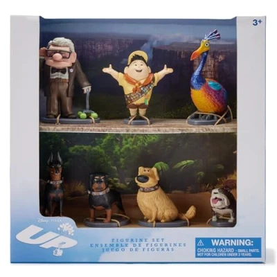 Abbildung von Disney Store Official Oben (Pixar) Figurenset 7 Spielzeuge Mit Carl Fredricksen, Ellie, Russell, Kevin, Dug, Alpha, Beta und Gamma Ab 3 Jahren geeignet