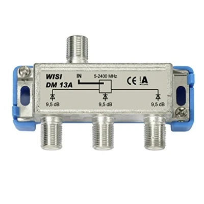 Abbildung von Wisi DM13A, Kabelsplitter, 5 2400 MHz, Blau, Silber, 18 dB, 74 mm, mm