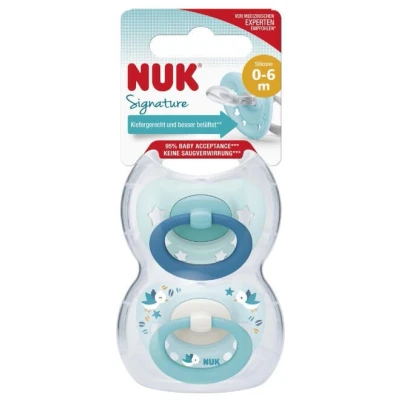 Abbildung von Nuk Signature Silikon schnuller 0 6m 2 St