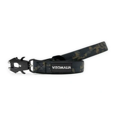 Abbildung von VITOMALIA® K9 1,2m Hundeleine für Hund mit Handschlaufe, Neopren Innenfütterung und Froschkarabiner aus Hartaluminium speziell große Hunde (Camouflage, 2cm/Breit Lang)