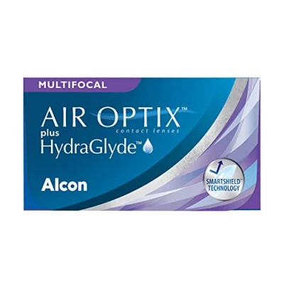 Abbildung von Air Optix plus HydraGlyde Multifocal Monatslinsen weich 6 Stück BC 8.6 mm DIA 14.2 ADD MED 01.50 Dioptrien
