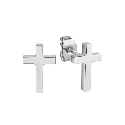 Abbildung von Vivance Paar Ohrstecker &quot;Edelstahl Motiv Kreuz&quot;