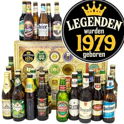 Abbildung von Legenden 1979 Geschenk für Mann Geburtstag 24x Biere Welt und D/Bier Adventskalender 2024 2025 Männer