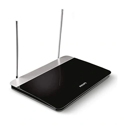 Abbildung von Philips SDV6227/12 Digital Indoor DVB T Antenne (47dB, HDTV/UHF/VHF/UKW) schwarz/Silber