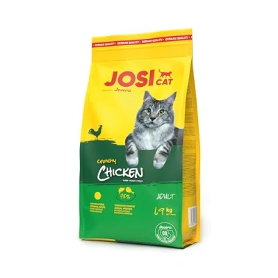Abbildung von JosiCat Crunchy Chicken (1 x 1,9 kg) Adult Premium Trockenfutter für Katzen mit zartem Hühnchen &amp; wertvollen Fettsäuren Powered by JOSERA Katzenfutter Alleinfuttermittel 1er Pack