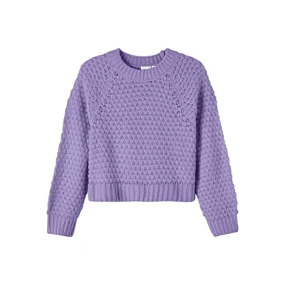 Abbildung von name it Girl&#039;s NKFDILISA LS Short Knit Pullover, Sand Verbena, 116
