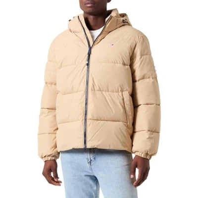 Abbildung von Tommy Jeans Herren Pufferjacke Winter, Beige (Gentle Gold), 3XL