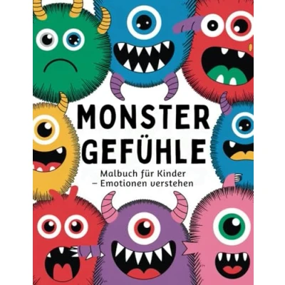 Abbildung von Monster Gefühle und Emotionen Malbuch für Kinder verstehen ausmalen: Ein kreatives Mitmachbuch