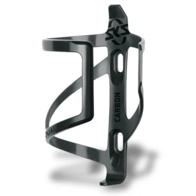 Abbildung von SKS GERMANY DUAL SC RH Flaschenhalter für Fahrräder (Fahrradzubehör aus recycelten Carbonfasern, seitliche Entnahme, alle gängigen Fahrradflaschen), schwarz