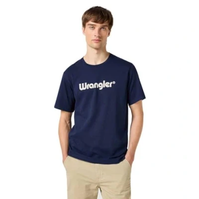 Abbildung von Wrangler Men&#039;s Logo Tee T Shirt, Navy, 58