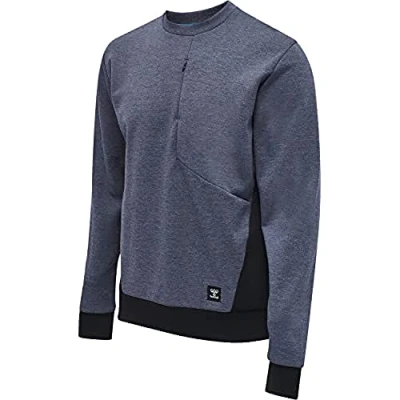 Abbildung von hummel Herren Hmltropper Sweatshirt Sweatshirt, Black Iris Melange, S