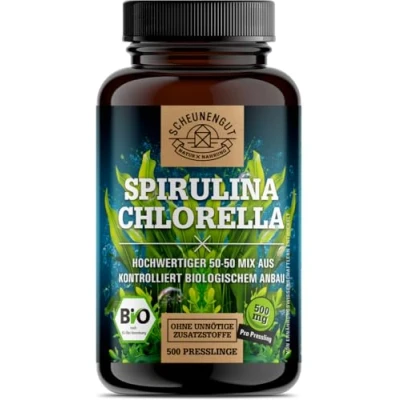 Abbildung von Scheunengut® Bio Spirulina Chlorella Presslinge 500 St