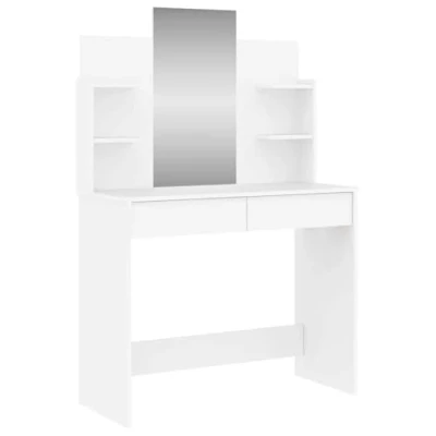 Abbildung von vidaXL Schminktisch mit Spiegel Weiß 96x39x142 cm (1 St)