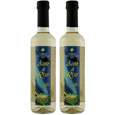 Abbildung von Galletti Italienischer Reisessig Mild und süß Ideal zum Sushi, Würzen Verfeinern diverser Gerichte (500ml, 2er Pack)