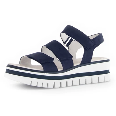 Abbildung von Gabor Plateausandalette, Damen, Größe: 35, Blau Schuhe