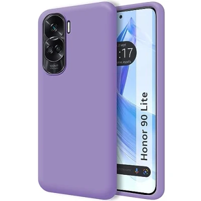 Abbildung von Schutzhülle aus Flüssigsilikon, ultraweich, für Huawei Honor 90 Lite 5G, Violett