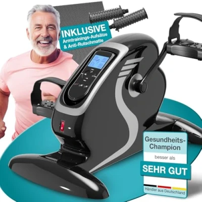Abbildung von aktivshop Mini Heimtrainer mit Motor, Bewegungstrainer Arm und Beintrainer
