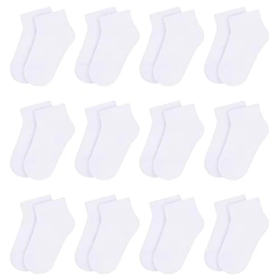 Abbildung von Libella 12er Kinder Mädchen Socken Nahtlose und Streifen Kids Füßlinge Sneakersocken Weiss 2863 23 26